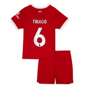 Liverpool Thiago Alcantara #6 Hjemmebanesæt Børn 2023-24 Kort ærmer (+ korte bukser)